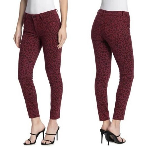 New DL1961 Florence Instasculpt Leopard Mid‎ Rise Jeans - Picture 1 of 5